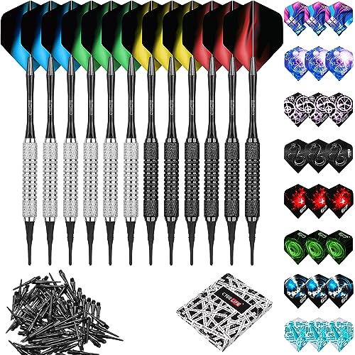 16g Soft Tip Darts Kit with Extra Flights for Beginners