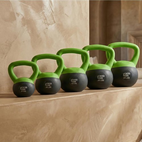 ENERGI CORE Kettlebell - Sand-Filled Weight for Home Gym Workouts | Portable Exercise Equipment for All Fitness Levels