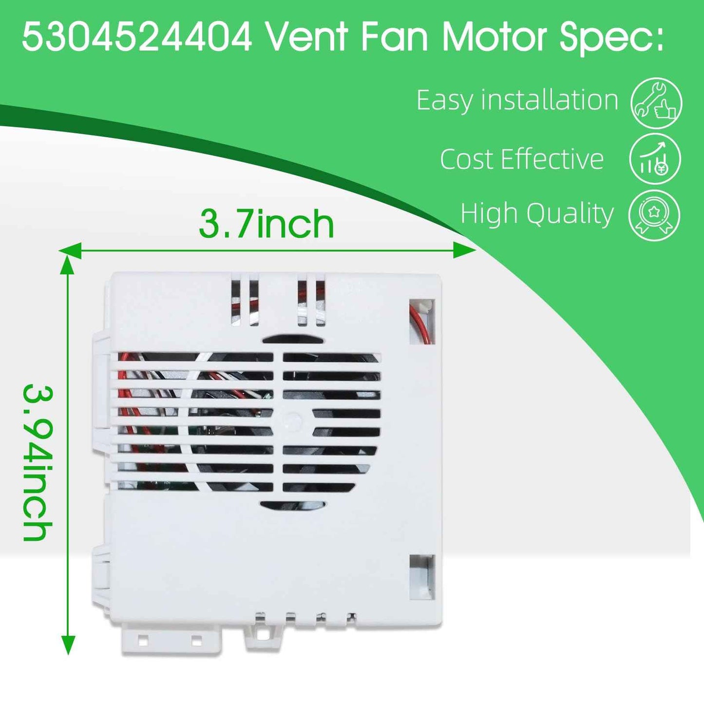 5304523304 154861101 Dishwasher Vent Assembly for Frigidaire Kenmore, Dishwasher Fan Motor Replacement FGID2466QF6A FGID2466QF5A FGID2466QF4A FGID2466QD1A FGIP2468UF0A, 154773301 154682301 AP6977370