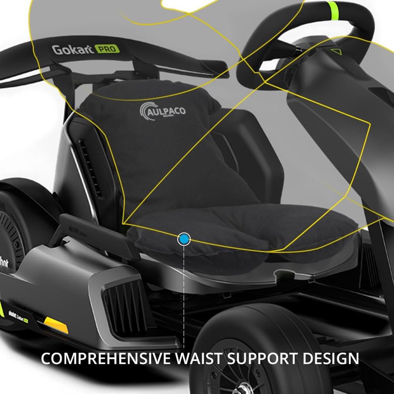 AULPACO Comfortable Backrest Seat Cushion for Segway Ninebot Gokart Karting Accessories（It's just a Cushion, not a go Kart）