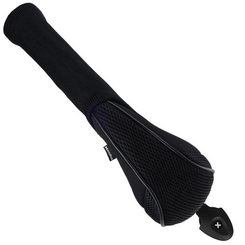 Andux 2 Pack Long Neck Golf Hybrid Club Head Covers Dial No. Tag CTMT-01 Black/Black