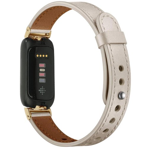 Leather Band for Fitbit Inspire 3/2/1 Bands Adjustable Sport Replacement Straps for Women & Men