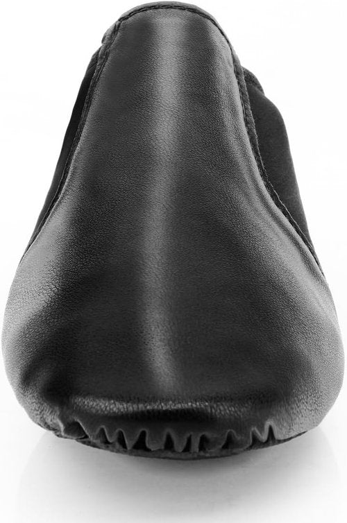 Keemi Black Jazz Dance Shoes for Girls & Boys | Non-Slip Leather Kids' Footwear