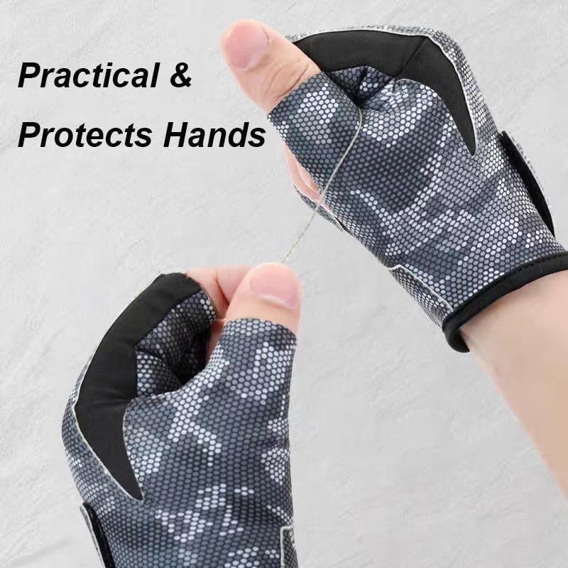 Breathable Workout Gloves for Weightlifting and Exercise - Black Camouflage, M