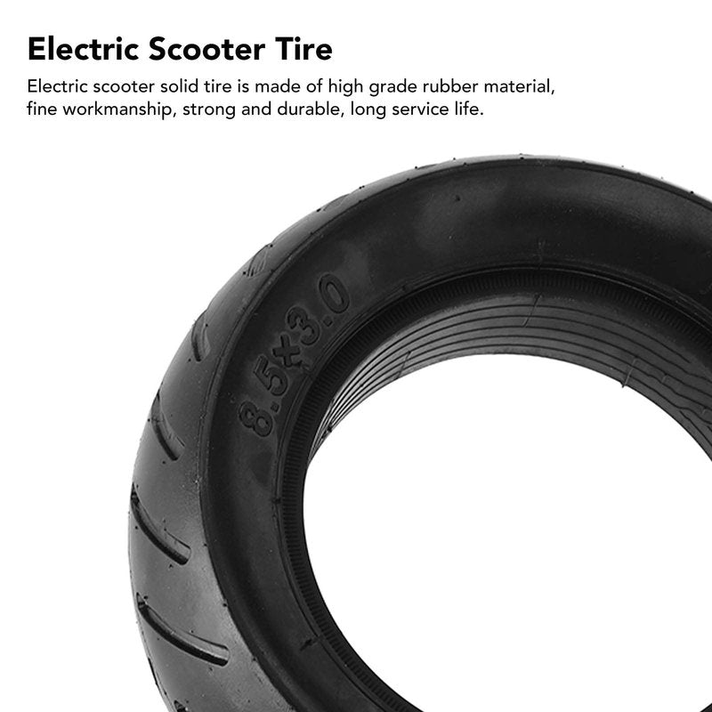 8.5x3.0 Electric Scooter Solid Rubber Tire, Replacement Tire with Good Grip for All Road Conditions, Snow and Rain Compatible