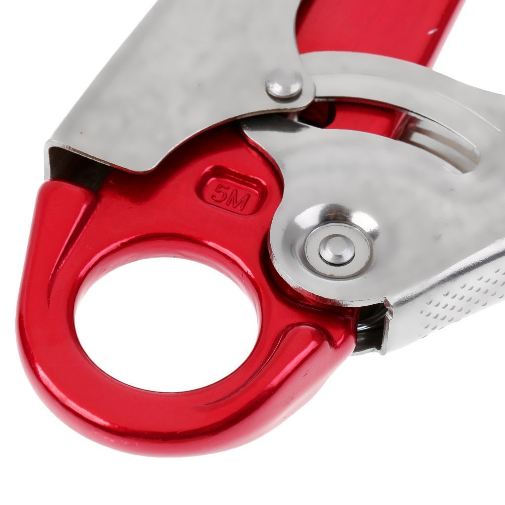 Yundxi 25KN Locking Snap Clip Hook Rock Climbing Protection Lanyard Harness Spring Accessories Rappelling Equipment