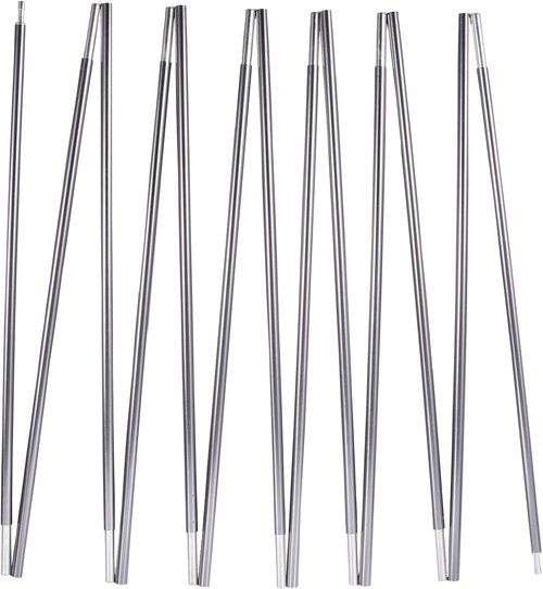 7001 T6 Heated Aluminum Tent Poles by [Brand Name] - Preassembled Replacement Pole, Gray