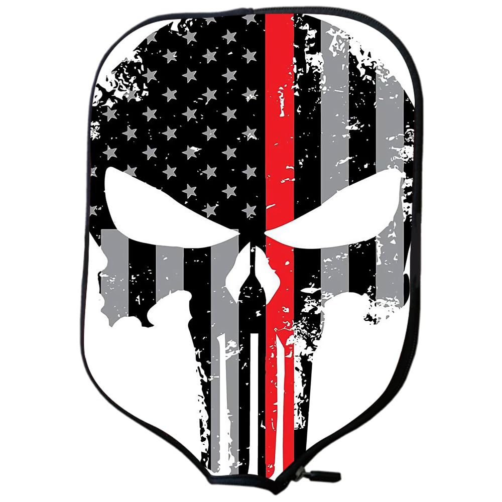 TREGAUSI American Flag Pickleball Protection - Personalized Fabric Cover Paddle Case, Fits Most Paddles