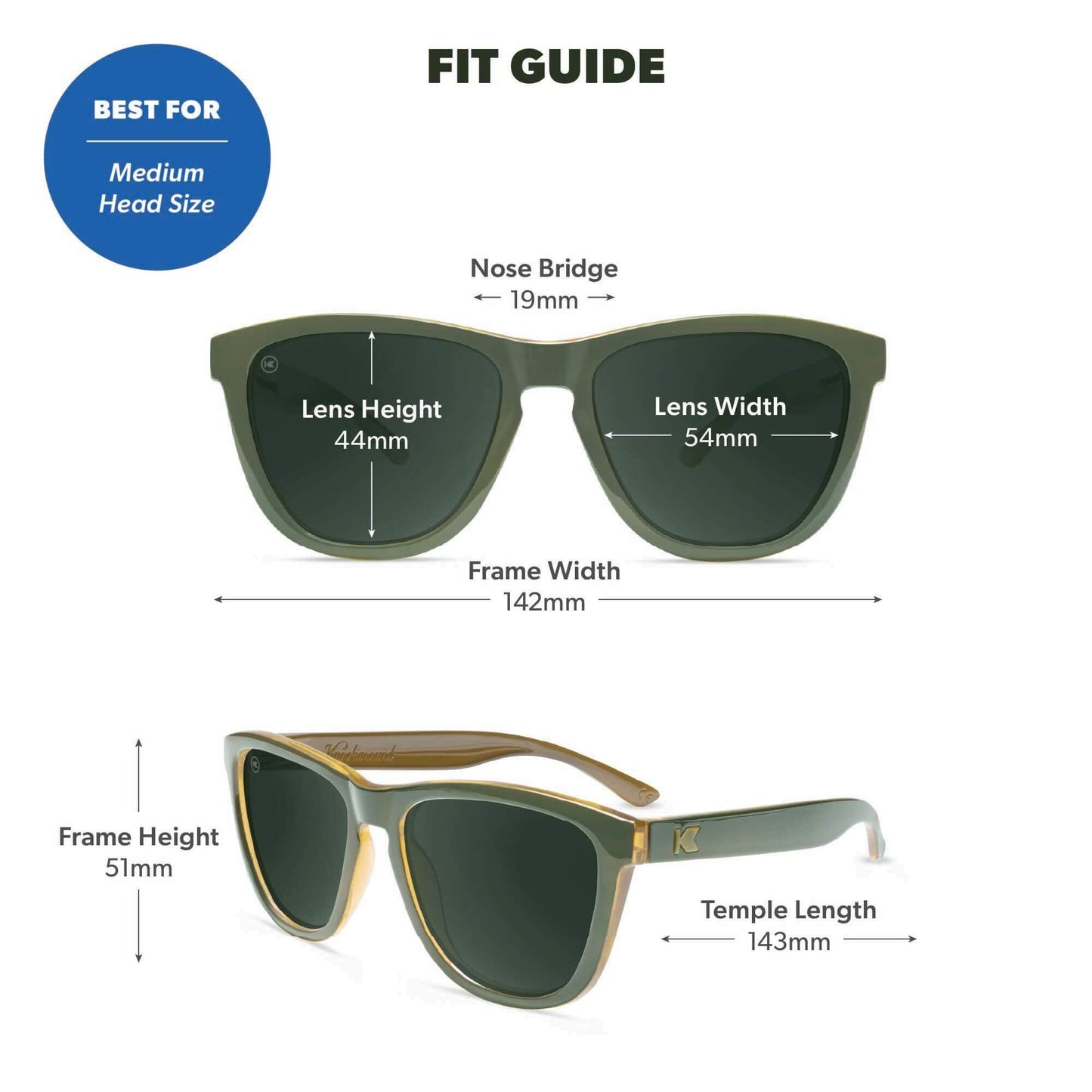 Knockaround Square Polarized Sunglasses for Men & Women - UV400 Protection