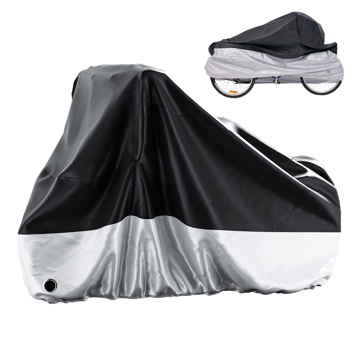MOONCOOL Adult Tricycle Cover Trike Cover, 3 Wheeled Bicycle Bike Cover for Outdoor Storage Waterproof, Dust Wind Proof for Bikes