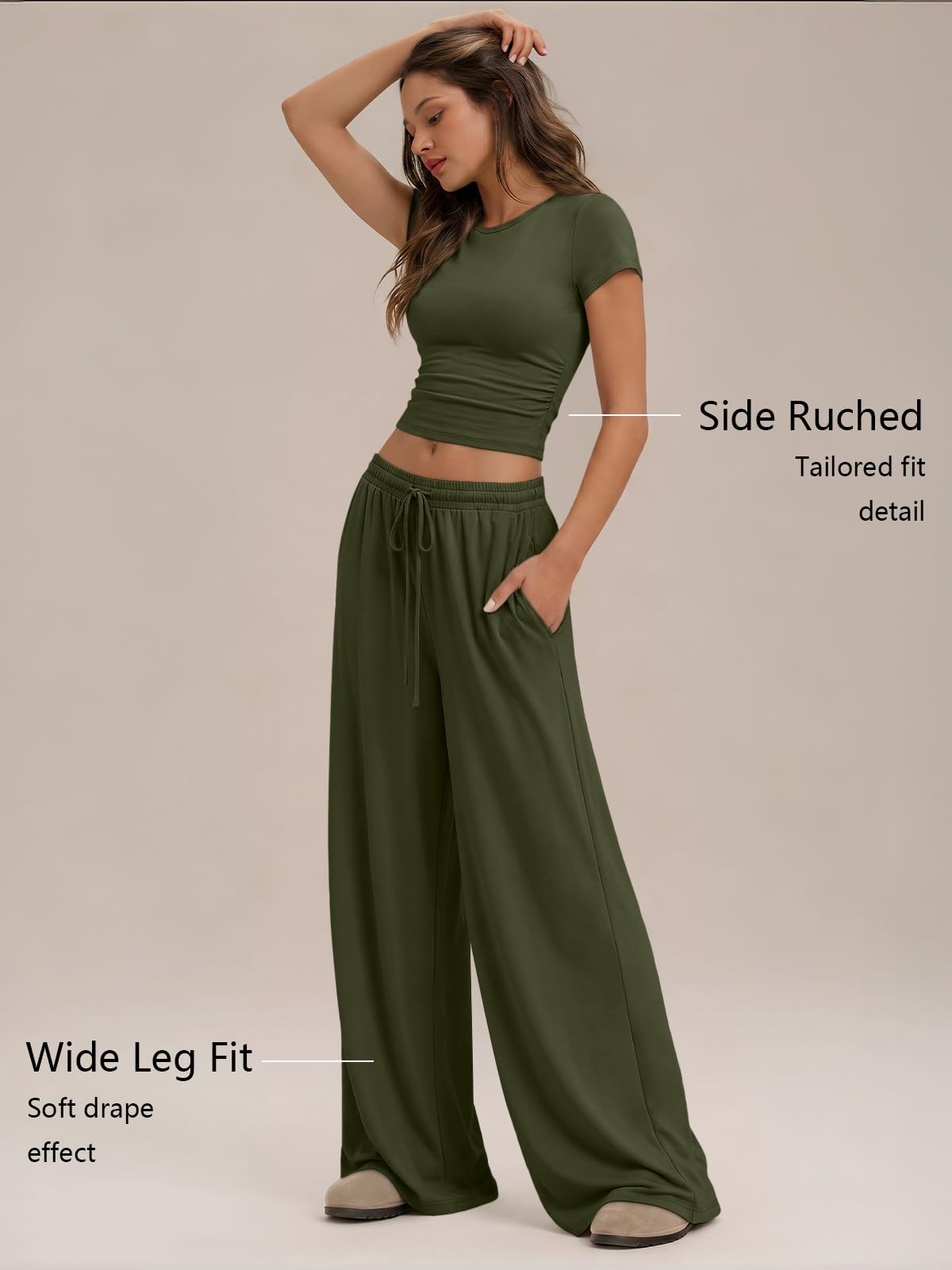 Trendy Queen Women's 2 Piece Matching Summer Lounge Set with Pockets