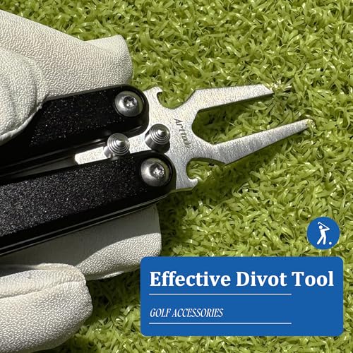 Arttodo Silver Foldable Golf Divot Repair Tool with Bottle Opener