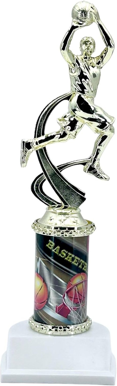 Express Medals Full Color Round Column Sport Award Trophies | Custom Engraved Options, Pack of 12