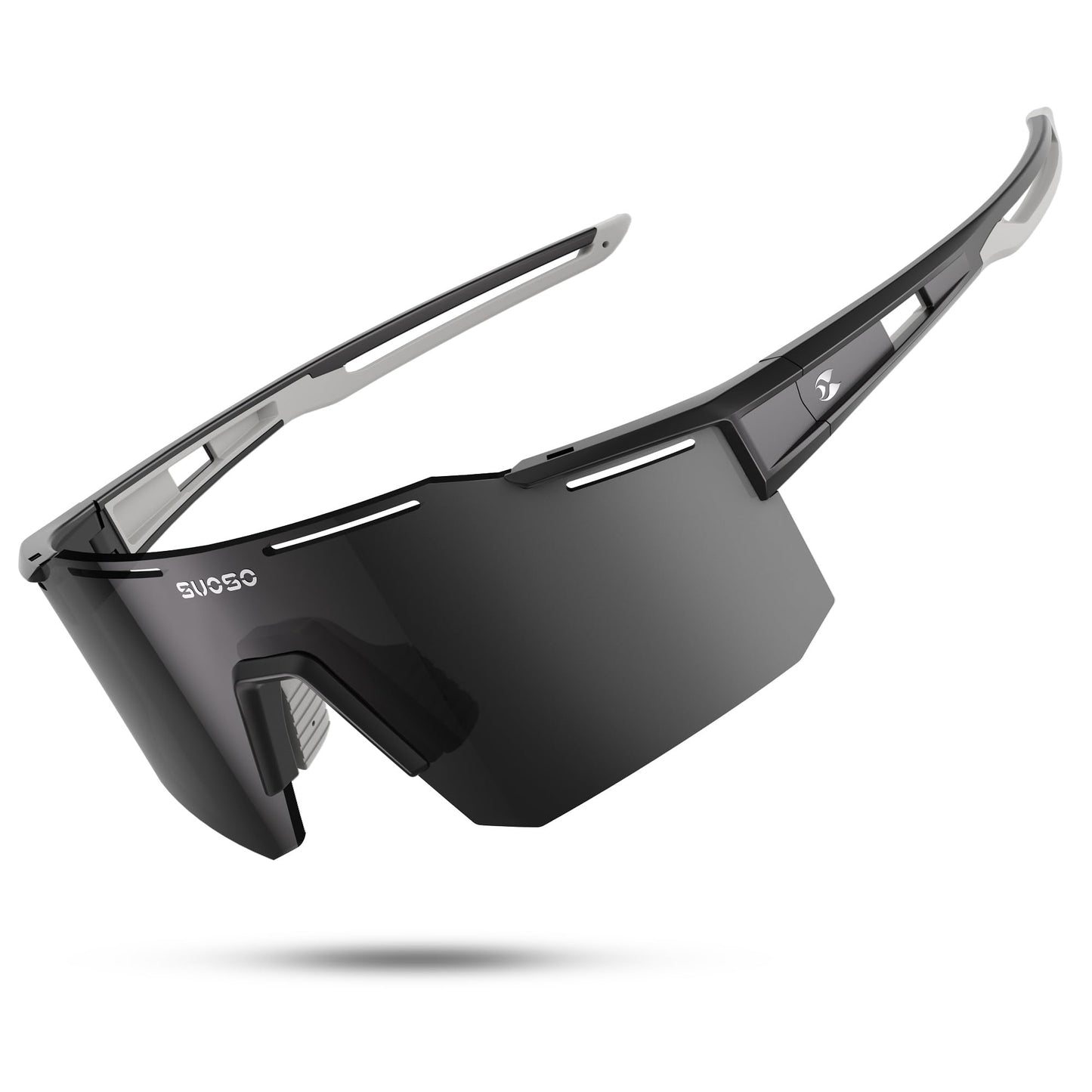 suoso Sports Cycling Sunglasses for Men: Lightweight UV Protection Polarized Sun Glasses for Youth Baseball Softball Running