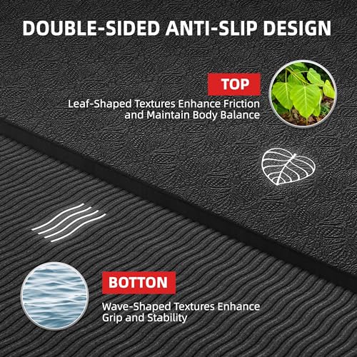 Extra Large Yoga Mat 72"x48" - TPE Non-Slip Pilates Mat