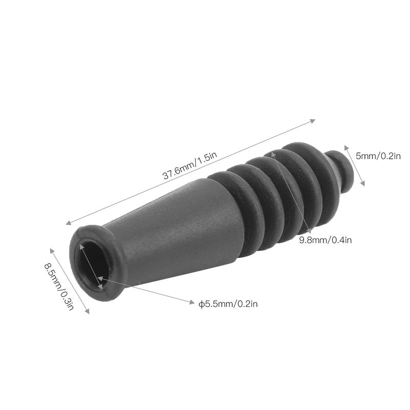 QANYEGN 50Pcs V Brake Noodle, Bike V Brake Noodle Cable Guide Pipe, Rubber Brake Pipe Dustproof Sleeves for Mountain Folding Bike