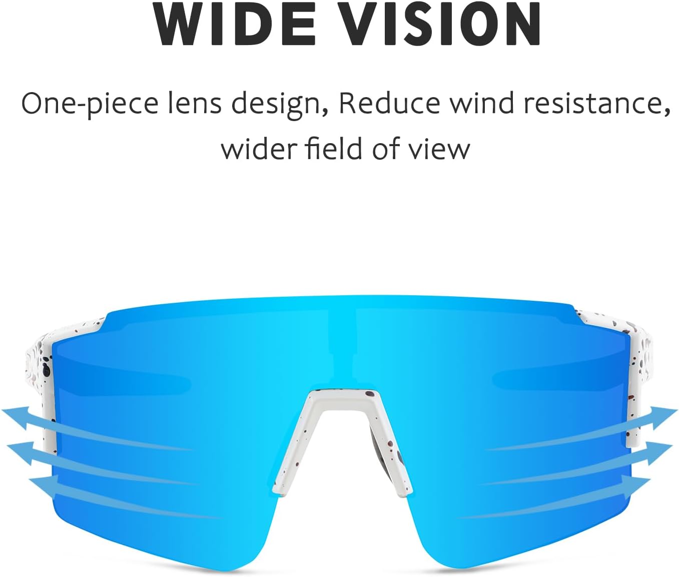 OULAIQI Cycling Sunglasses - Polarized for Men & Women | 1 or 3 Interchangeable Lenses
