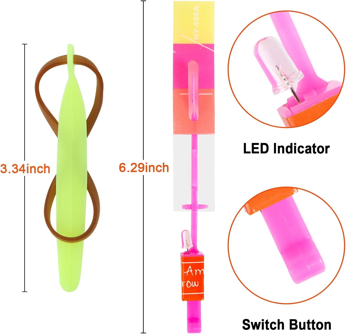**LPVOQPTH LED Flying Toy Set - 25 Slingshot Glow Helicopters for Outdoor Fun | Perfect Party Favors for Kids 4-12**