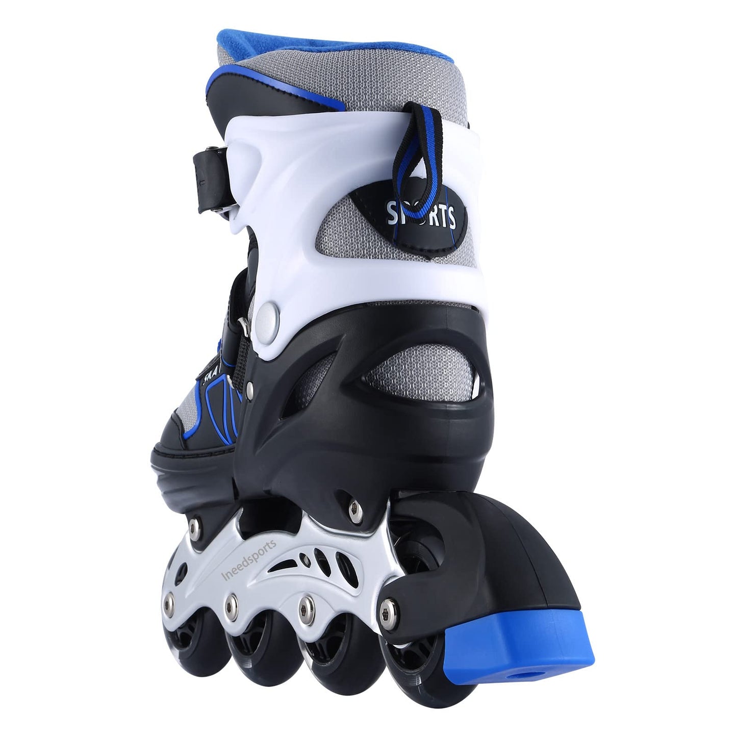 Inline Skates for Kids Girls Boys Beginners, 4 Size Adjustable Size with Light Up Wheels for Children. (Blue, Medium(2-5))