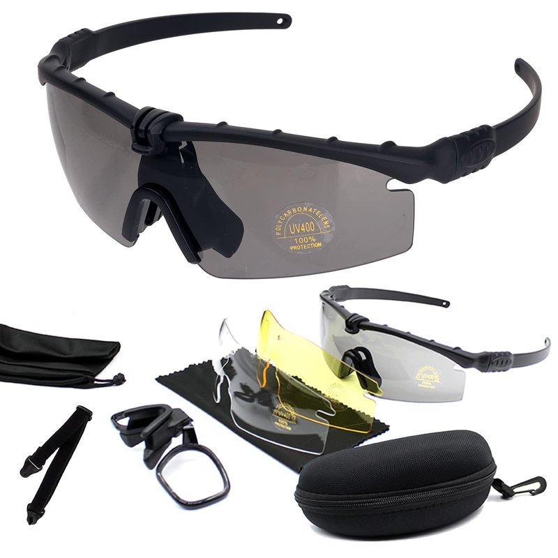 ToopMount Sports Goggles Anti Fog Glasses Sunglasses with 3 Interchangeable Lens