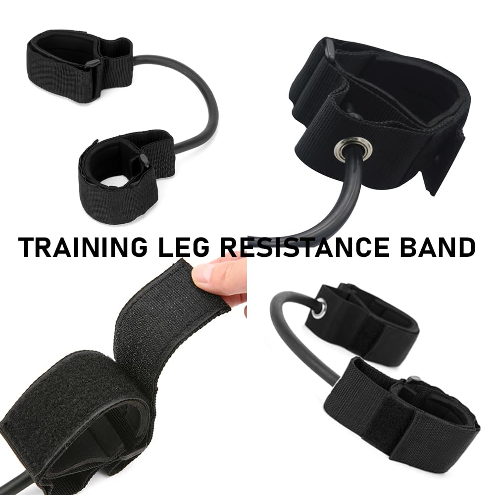 EHSYXSLX Training Leg Resistance Band Elastic Rope Strengthen Legs’ Muscle Increase Speed and Stride Length Suitable for Football Basketball Running Volleyball Exercise