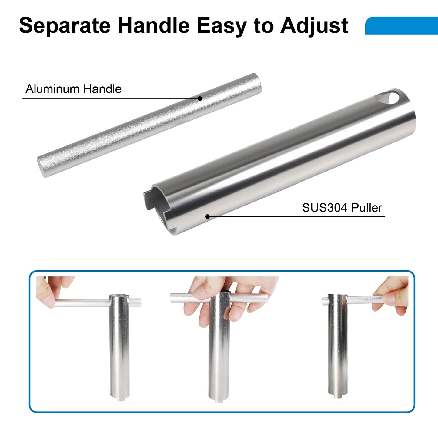 Moen 1224 Cartridge Removal Tool with Handle for 14272/1234/1248, Cartridge Retainer Puller Faucet Remover for Moen Bathtub and Faucet Repair