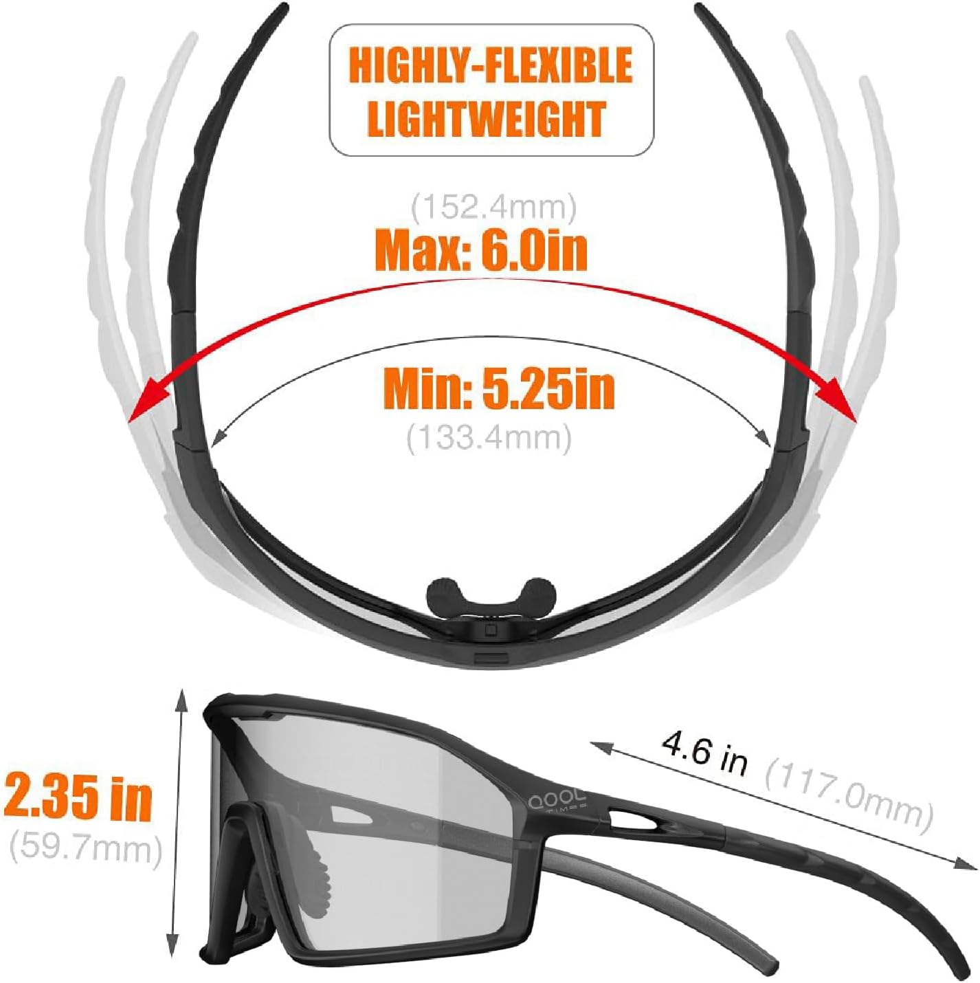 Polarized Cycling Sunglasses - UV Protection for Outdoor Sports | Ideal for Golf, Running & MTB