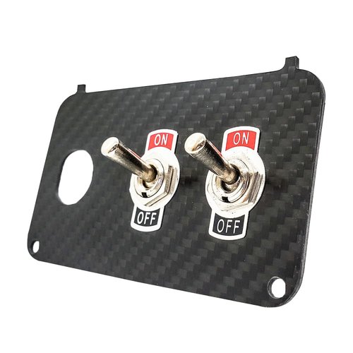 OZ-USA Carbon Fiber Golf Cart Key Plate with Aux Toggle Switch Compatible with EZGO TXT PDS Electric 36V 48V