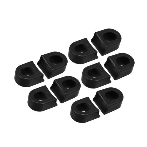 HOPESPANNER 10 Pcs Silicone Bicycle Cycling Crank Boot Protectors Mountain Bike Sleeve Crank Arm Cover Protection Black Vehicle Components