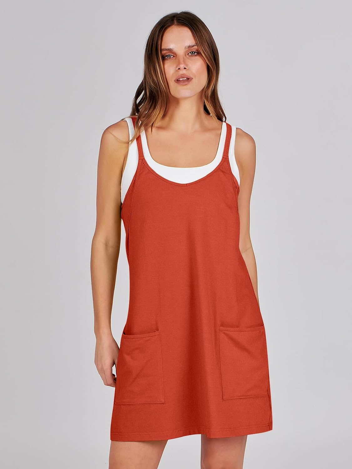 ANRABESS Athletic Dress - Summer Tennis Mini Romper with Built-In Shorts | Perfect for Travel & Workouts