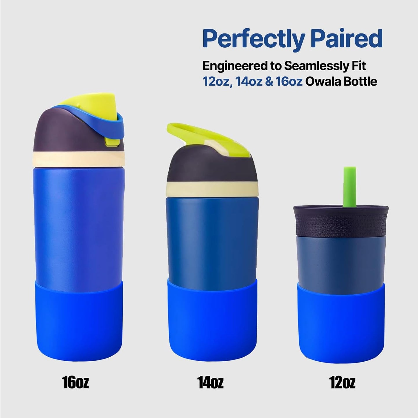 Owala Silicone Boot | Anti-Scratch, Anti-Slip Protective Sleeve for 16oz, 14oz, 12oz Water Bottles