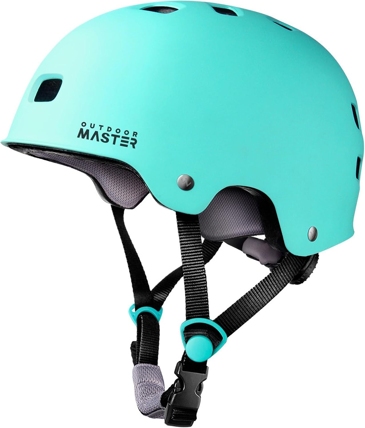 OutdoorMaster Skateboard Cycling Helmet - Ventilated Design with Two Removable Liners | Multi-Sport Use for All Ages