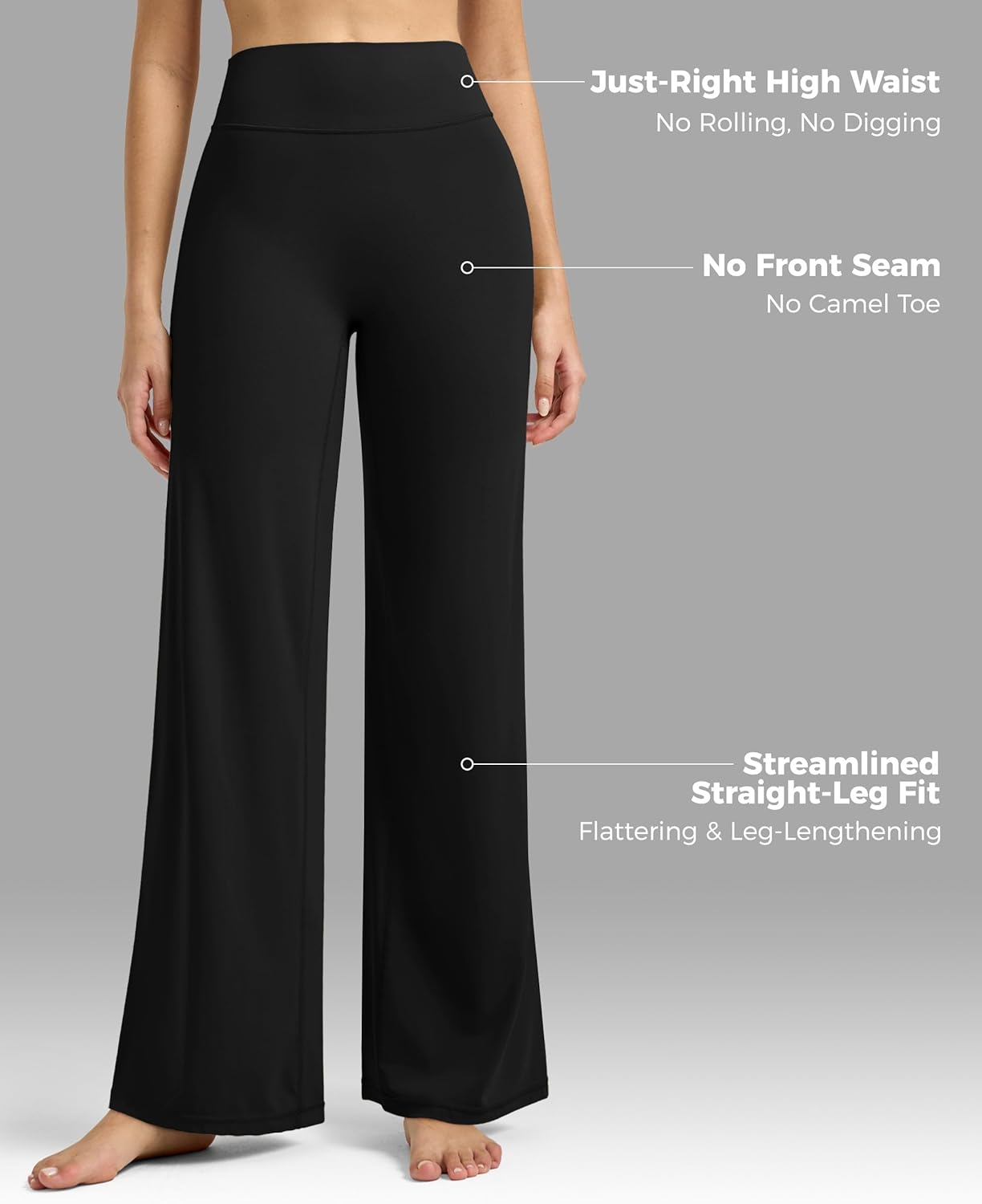 Willit High Waist Yoga Leggings - Buttery Soft Wide Leg Workout Pants for Women | Comfortable Fit