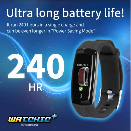 Mcbazel Brook Pocket Auto Catch Watchic Plus for Poke Go - Auto Collecting/Vibration Feedback/Waterproof - Black