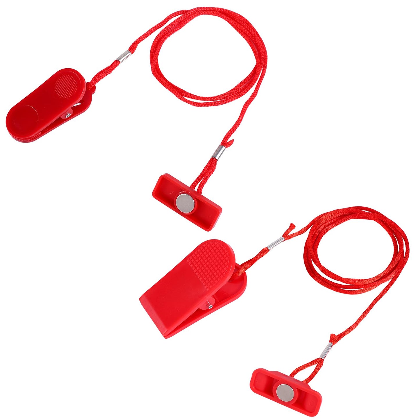 2pcs Treadmill Magnet Safety Keys, Universal Magnetic Treadmill Safety Key Replacement Running Machine Emergency Stop Magnets (2 Sizes)