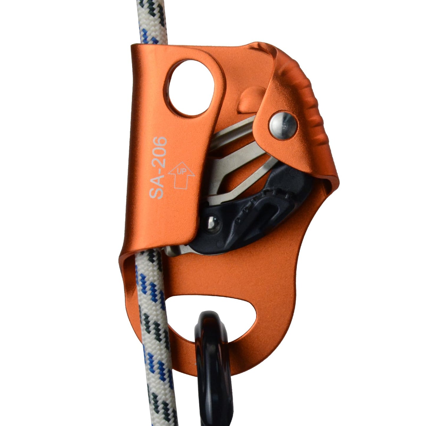 S.E.PEAK CE Chest Ascender, 100kgs Strong Climbing Rappelling Gear Equipment for Rock Climbing, Tree Arborist, Climbing Rescue Caving, Mountaineering, 8~13MM Rope, 4kN, Orange