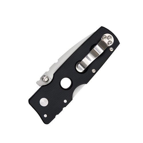 Cold Steel Hold Out 3" S35VN Serrated Blade 4" G-10 Handle Everyday Carry Pocket Folding Knife w/Tri-Ad Lock, Pocket Clip