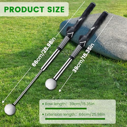 Black Seticek Retractable Golf Swing Trainer with Arm Band for Right-Handed Golfers