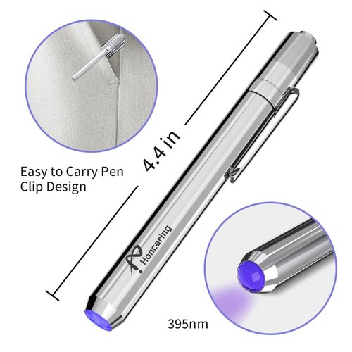 Honcaring UV Resin Kit with Light, 60g/2oz Fast Drying Beginner-Friendly Kit, Bonding & Repairing in Seconds, 30g*2 Clear UV Glue with UV Penlight for Resin, Plastic, Glass, Acrylic