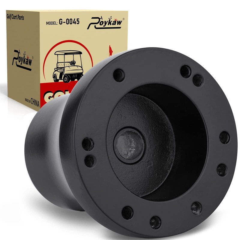 Roykaw Golf Cart Steering Wheel Hub Adapter Compatible with Club Car Precedent Black