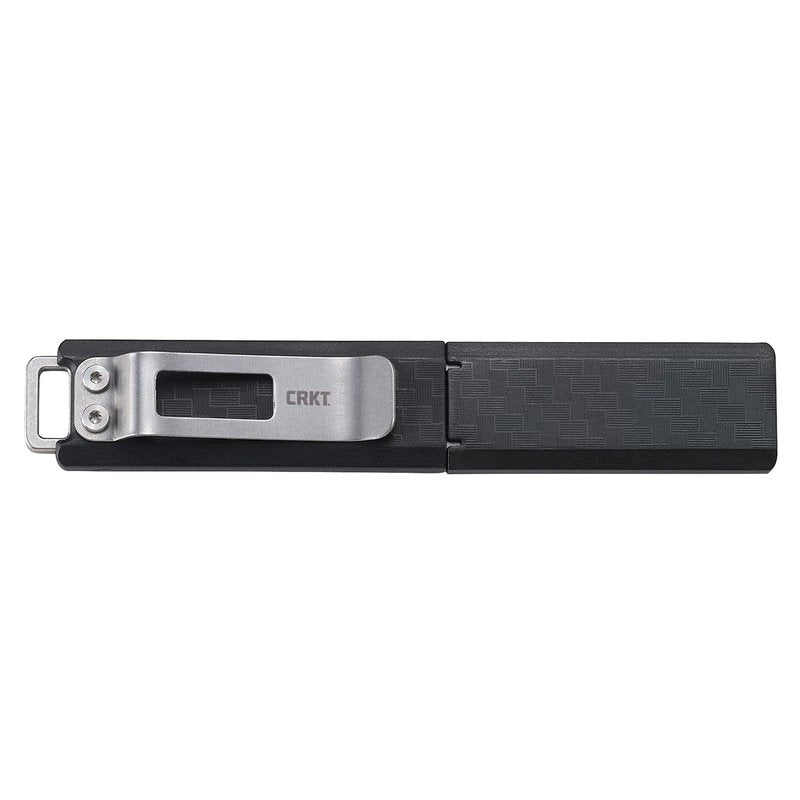 CRKT Scribe Fixed Blade Knife with Sheath: Stainless Steel Plain Edge Blade, Glass-Reinforced Nylon Handle, Pocket Clip, 2425