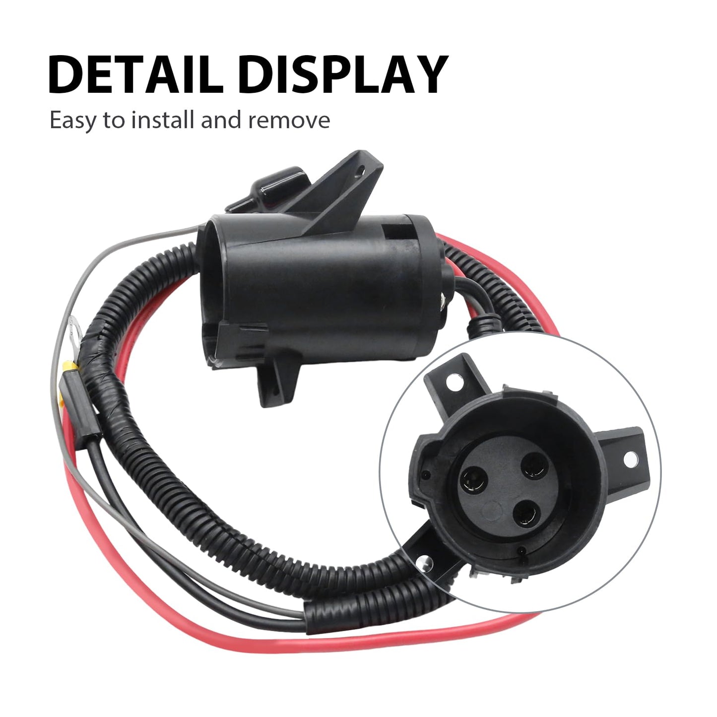 UOIENRT 103375501 Golf Cart 48 Volt Charger DC Receptacle, Replacement for Club Car Precedent 48V Electric Models 2004-Up, Replaces 1025102-01 1033755-01