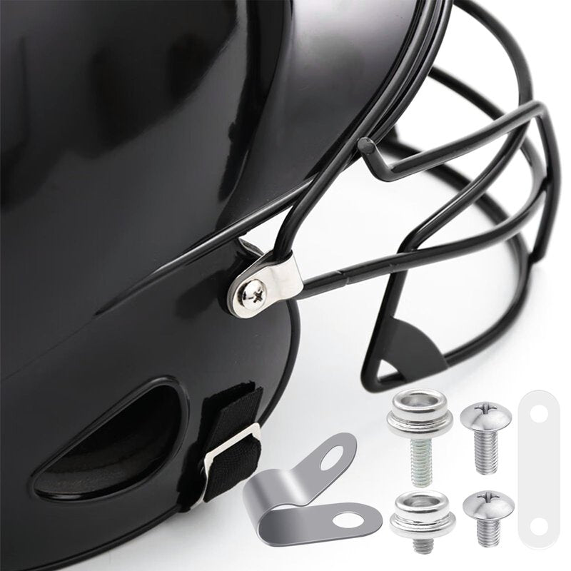 MingQiEven 61 Pack Football Helmet Repair Kit, Hockey Helmet Replacement Parts, Visor J Clips Rubber Gasket Screw Nuts with 1 Pcs Srewdriver, Chin Strap Adapter for Hockey, Baseball, Softball Helm