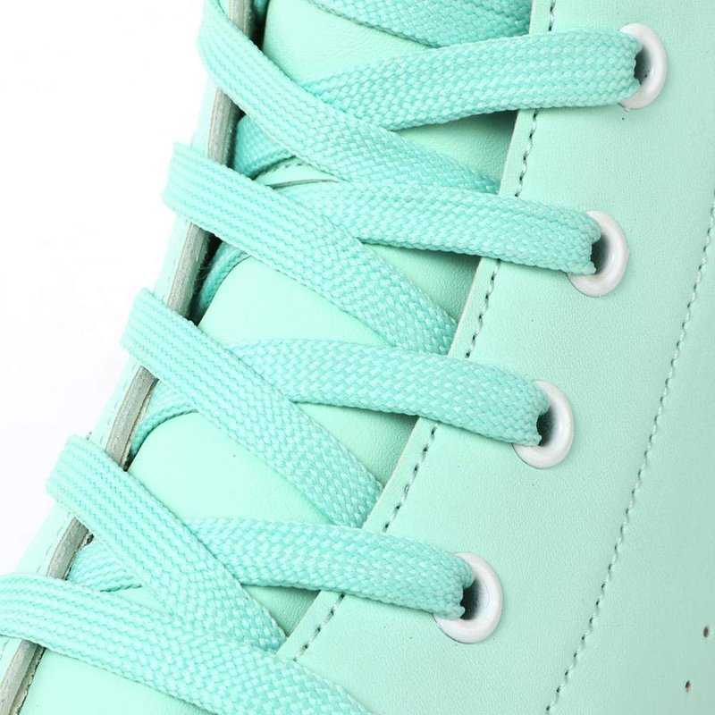 XUDREZ High-Top Roller Skates for Women - Cozy Green PU Leather, Indoor Outdoor Double-Row Skates for Beginners with Shoes Bag (Flash Wheel, 38)
