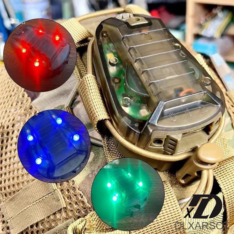 DLXARSOT Red Tactical Helmet Signal Light for Military & Outdoor Use