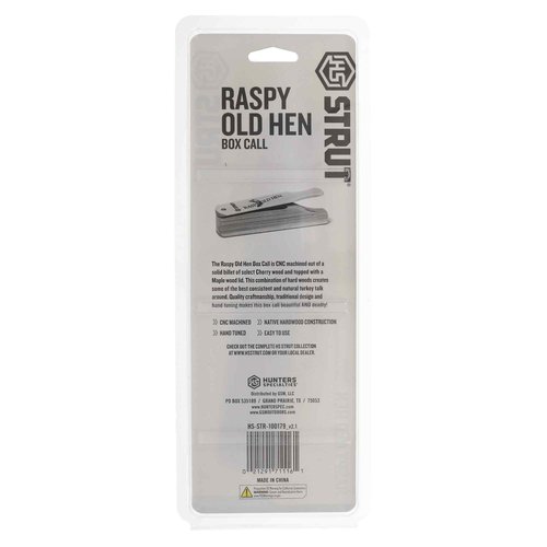 Hunters Specialties Raspy Old Hen Box Call - Native Hardwood Construction Wide Range of Realistic Turkey Sounds