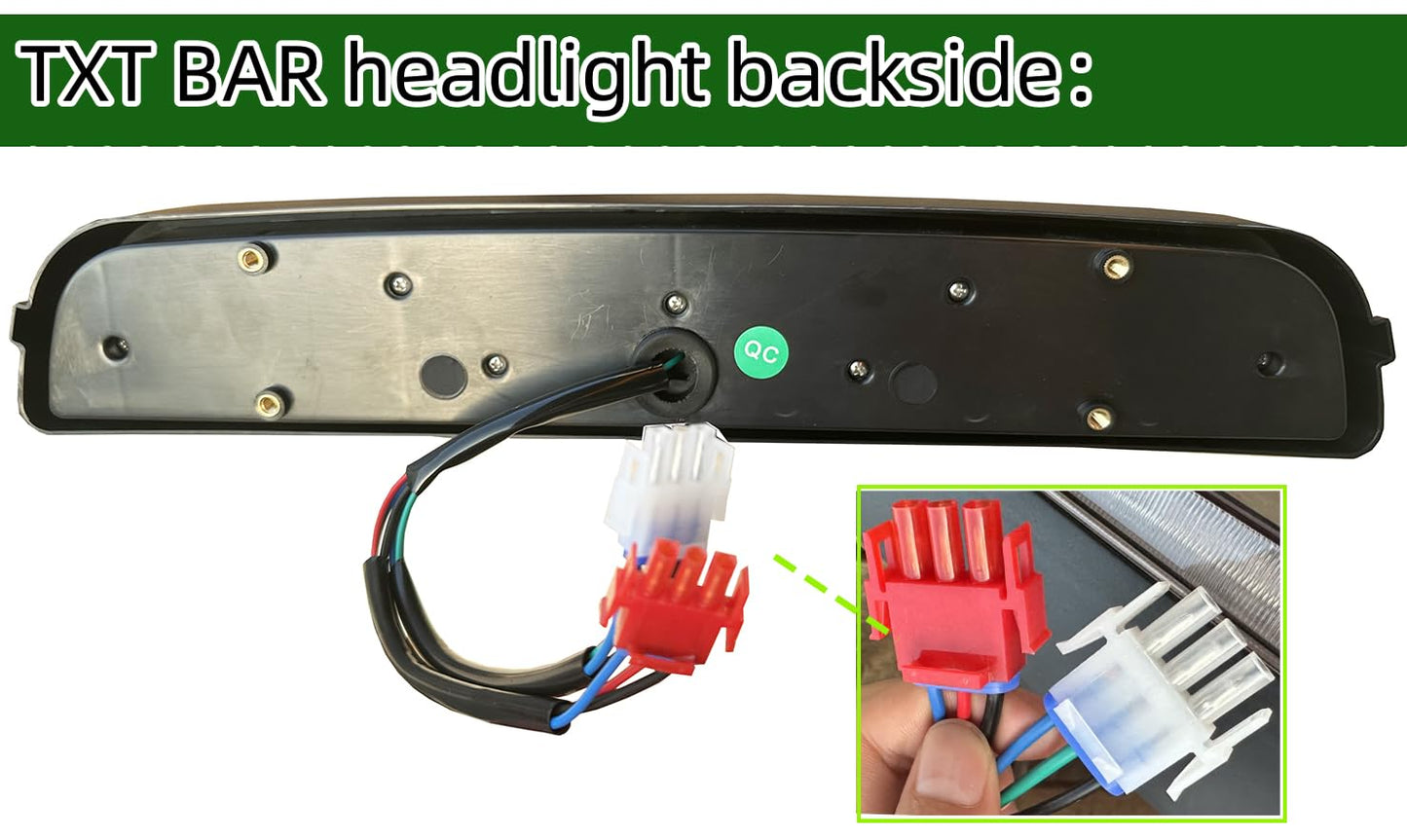 Dr.Acces EZGO TXT LED Light Bar Headlight | TXT All LED Head Light bar for EZGO TXT Headlight Years 1996-2013 Electric Golf cart