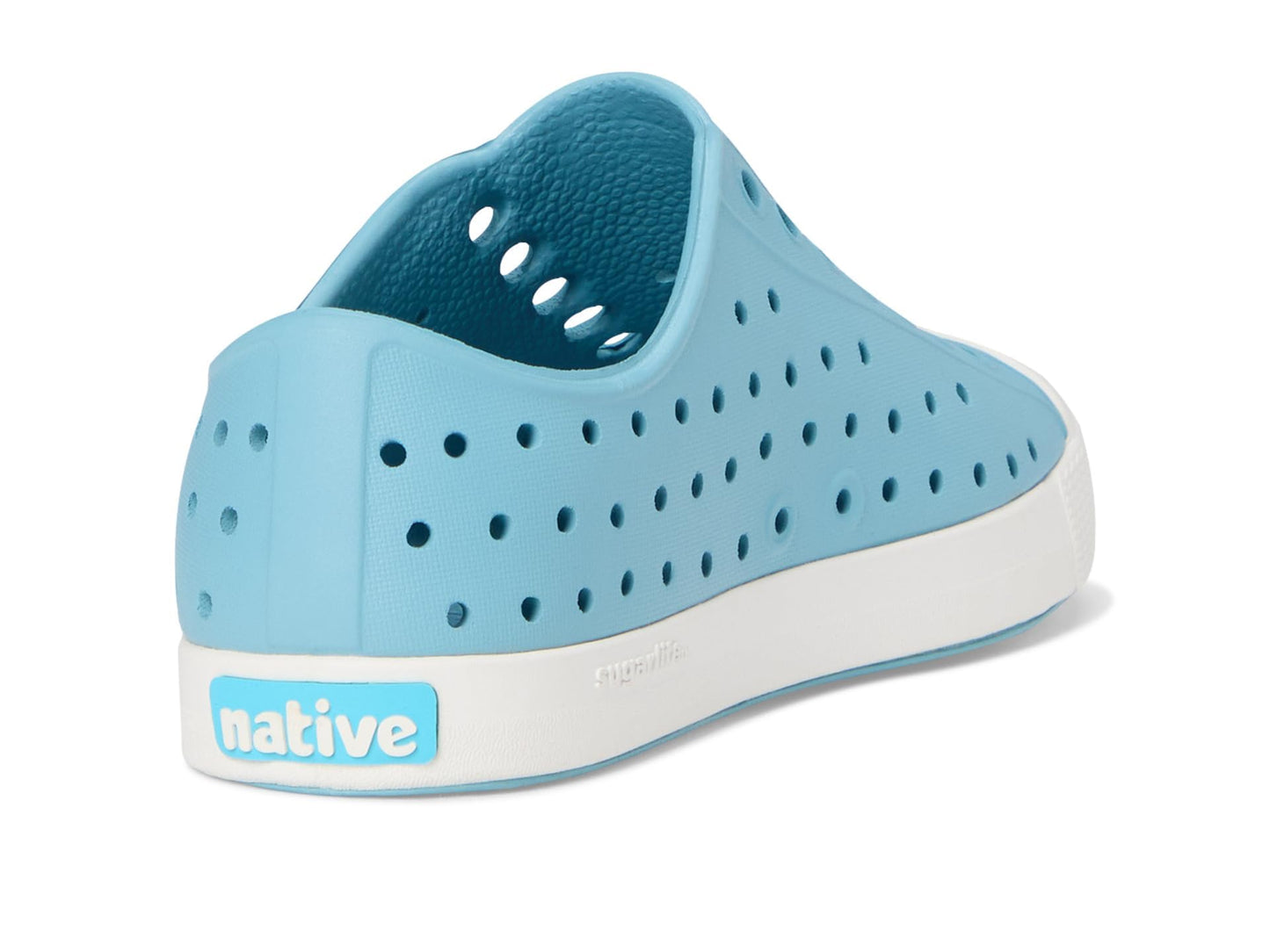 Native Shoes Unisex-Kids Jefferson Sneakers, Flux Blue/Shell White, 4 Toddler