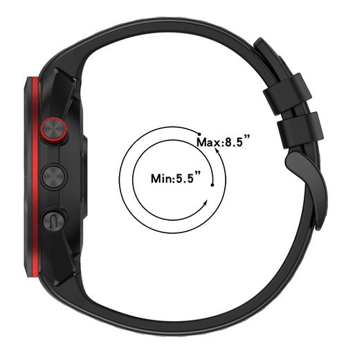 AWADUO Compatible with Garmin Approach S70 42mm Bands, 20mm Replacement Silicone Wrist Watch Band Strap, Soft And Durable for Men and Women(Black)