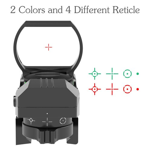 LFHEYI Red Dot Sight 20mm Rail 4 Different Reticles, Red and Green Dot Gun Scope